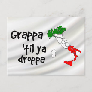 Postale Carte d'Italie Grappa Til Ya Droppa