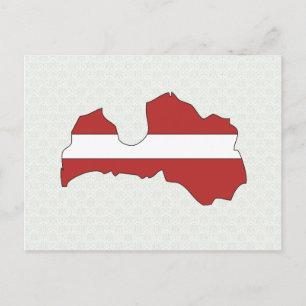 Postale Carte Drapeau Lettonie grandeur taille