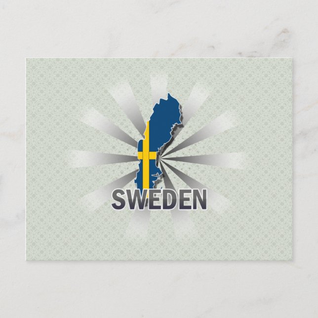 Postale Carte Drapeau Suède 2.0 (Devant)