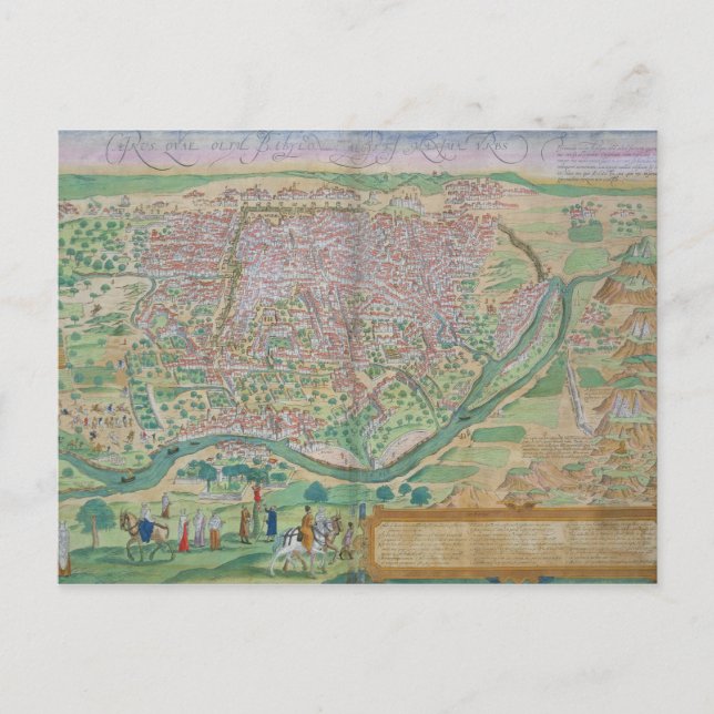 Postale Carte du Caire, de Civitates Orbis Terrarum par G (Devant)