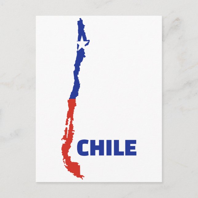 Postale Carte du Chili (Devant)
