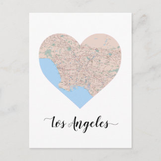 Postale Carte du coeur de Los Angeles