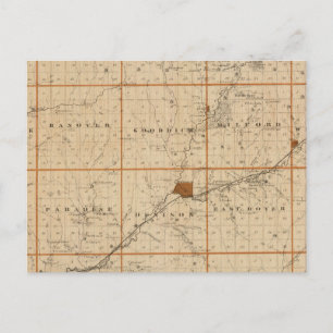 Postale Carte du comté de Crawford, État de l'Iowa