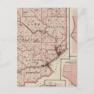 Postale Carte du comté de Dearborn avec Greendale
