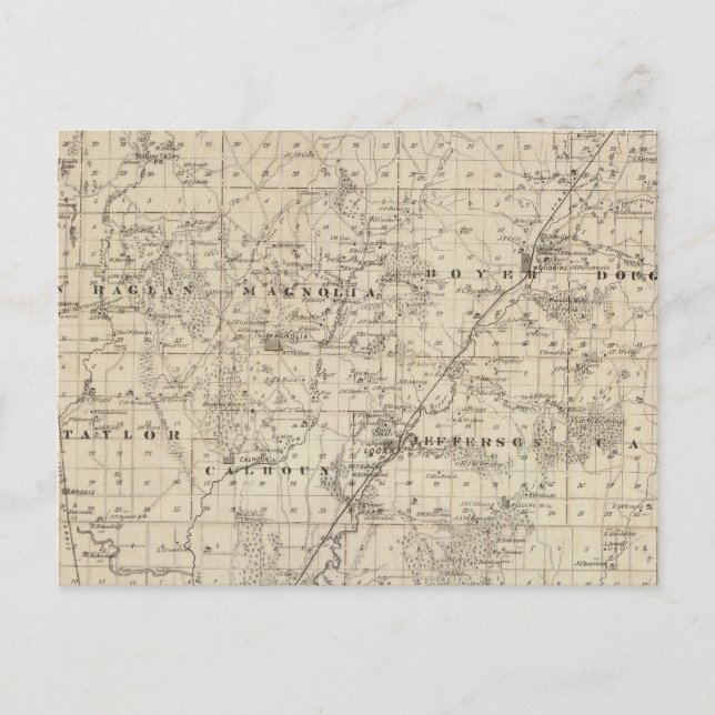 Postale Carte du comté de Harrison, État de l'Iowa (Devant)