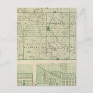 Postale Carte du comté de Lagrange avec La Grange, Lima