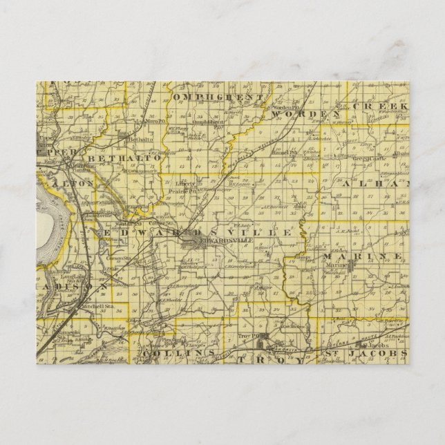 Postale Carte du comté de Madison (Devant)