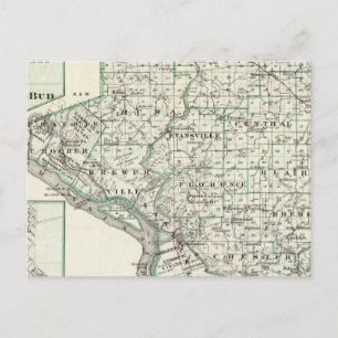 Postale Carte du comté de Randolph, Red Bud et Chester