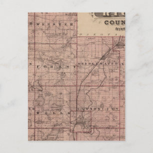 Postale Carte du comté de Rice, Minnesota