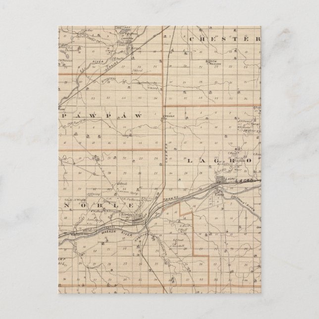 Postale Carte du comté de Wabash (Devant)