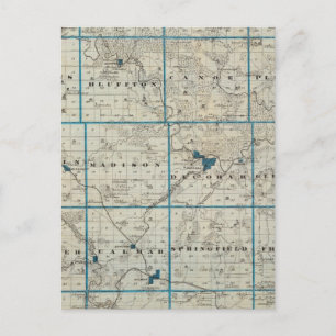 Postale Carte du comté de Winneshiek, État de l'Iowa