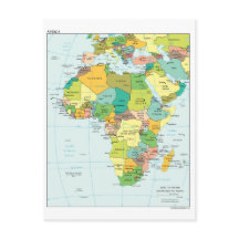 Carte du continent africain