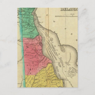 Postale Carte Du Delaware