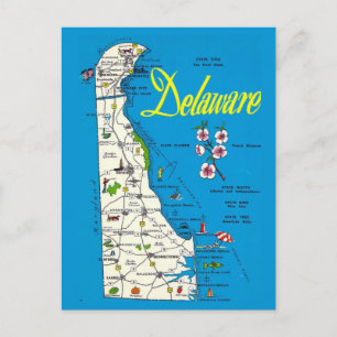 Postale Carte du Delaware