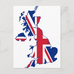 Postale Carte du drapeau britannique