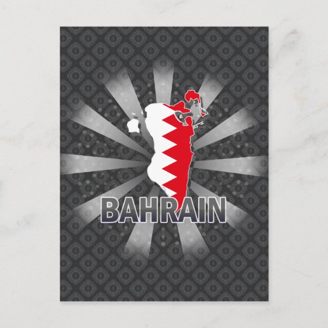 Postale Carte du drapeau de Bahreïn 2.0 (Devant)