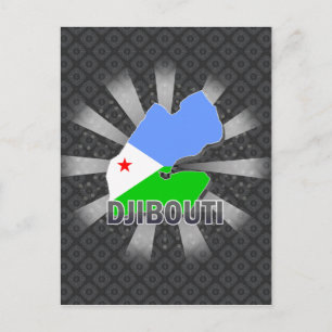 Postale Carte du drapeau de Djibouti 2.0