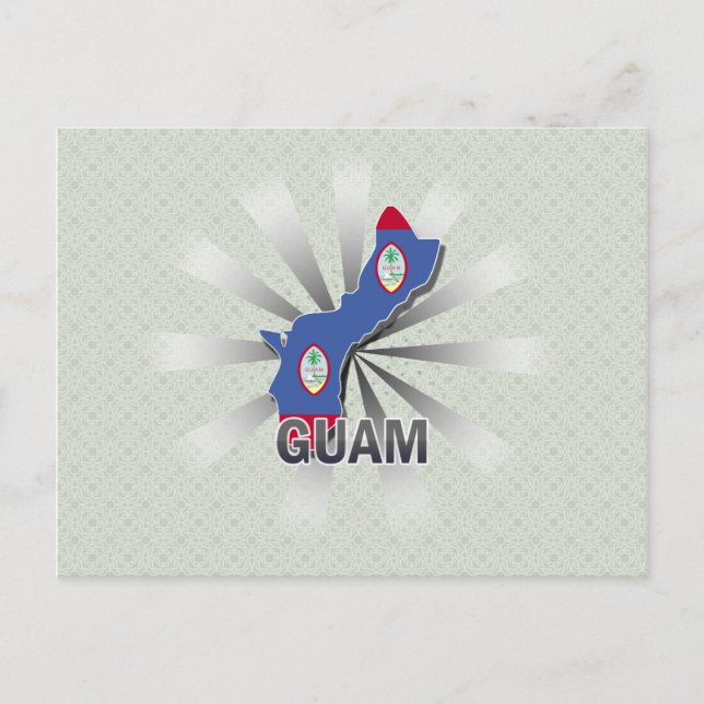 Postale Carte du drapeau de Guam 2.0 (Devant)