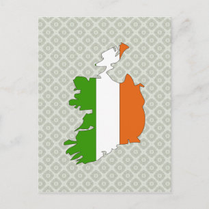 Postale Carte du drapeau de l'Irlande grandeur nature