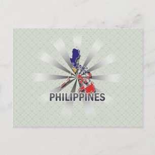 Postale Carte du drapeau des Philippines 2.0
