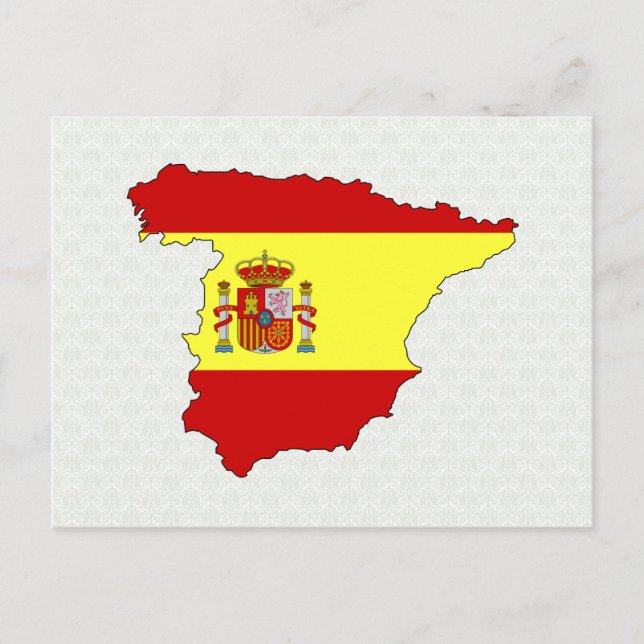 Postale Carte du drapeau d'Espagne pleine taille (Devant)