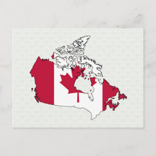 Postale Carte du drapeau du Canada pleine taille