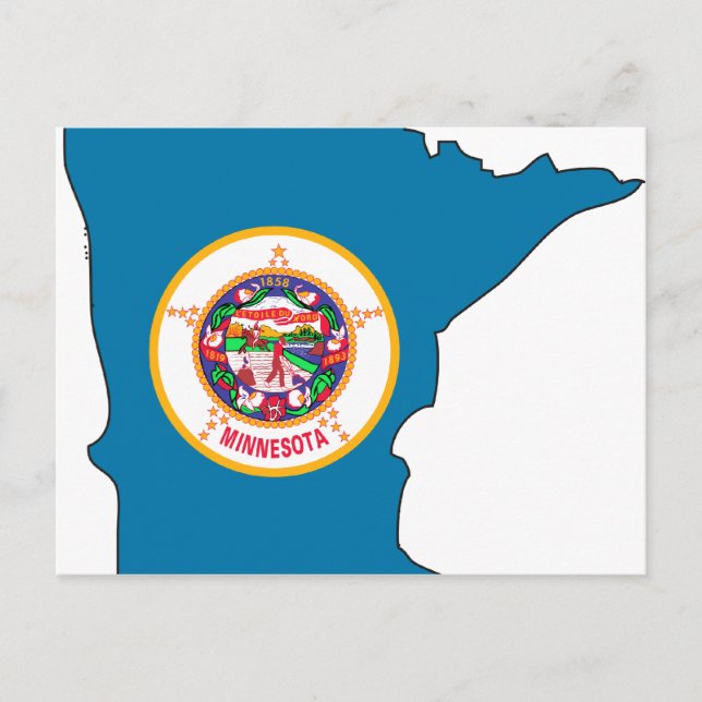 Postale Carte du drapeau du Minnesota (Devant)
