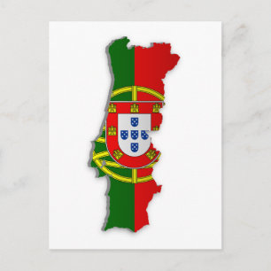 Postale Carte du drapeau du Portugal