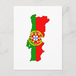 Postale Carte du drapeau du Portugal