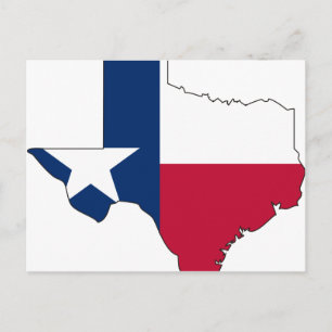 Postale Carte du drapeau du Texas
