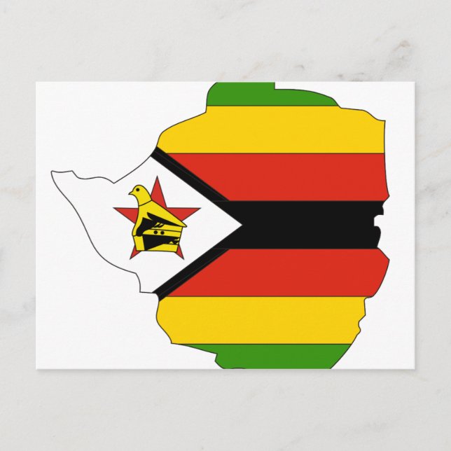 Postale Carte du drapeau du Zimbabwe (Devant)