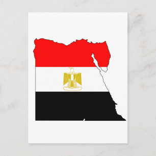 Postale Carte du drapeau égyptien