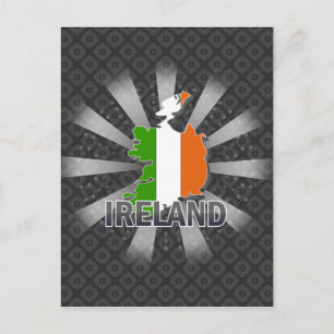 Postale Carte du drapeau irlandais 2.0