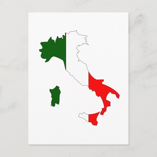 Postale Carte du drapeau italien (Devant)