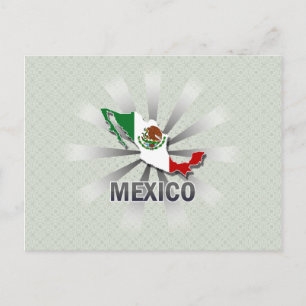Postale Carte du drapeau mexicain 2.0