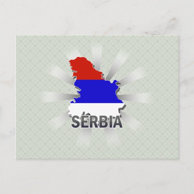 Postale Carte du drapeau serbe 2.0 (Devant)