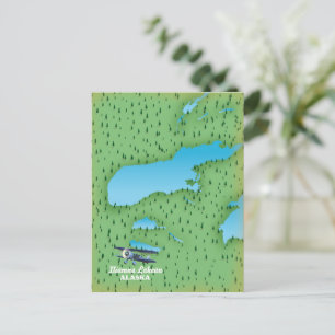 Postale Carte du lac Iliamna Alaska
