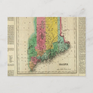 Postale Carte Du Maine