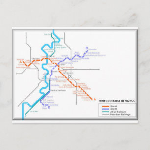Postale Carte du métro Roma