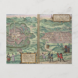 Postale Carte du Mexique et Cuzco, de 'Civitates Orbis Ter