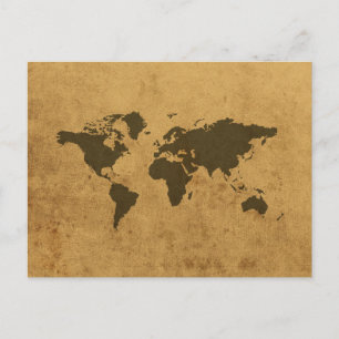 Postale Carte du monde