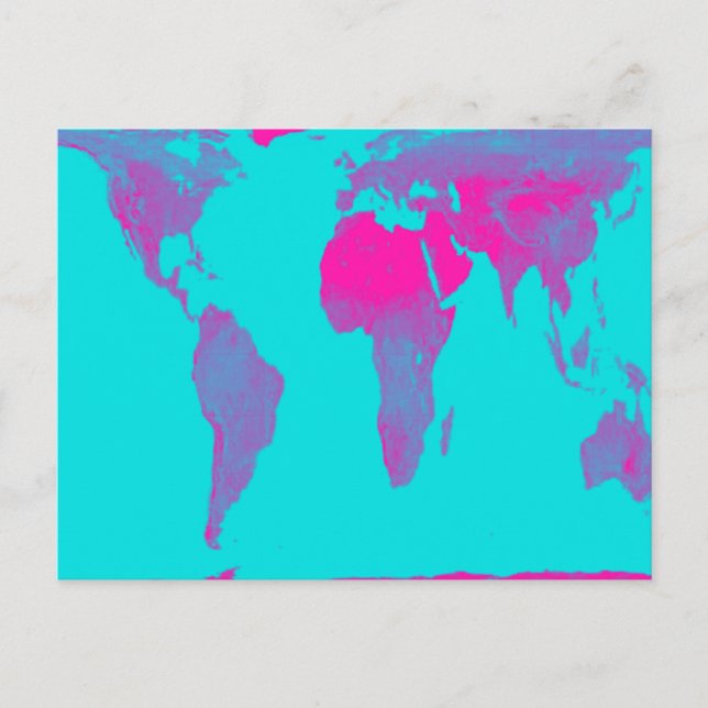Postale Carte du monde (Devant)