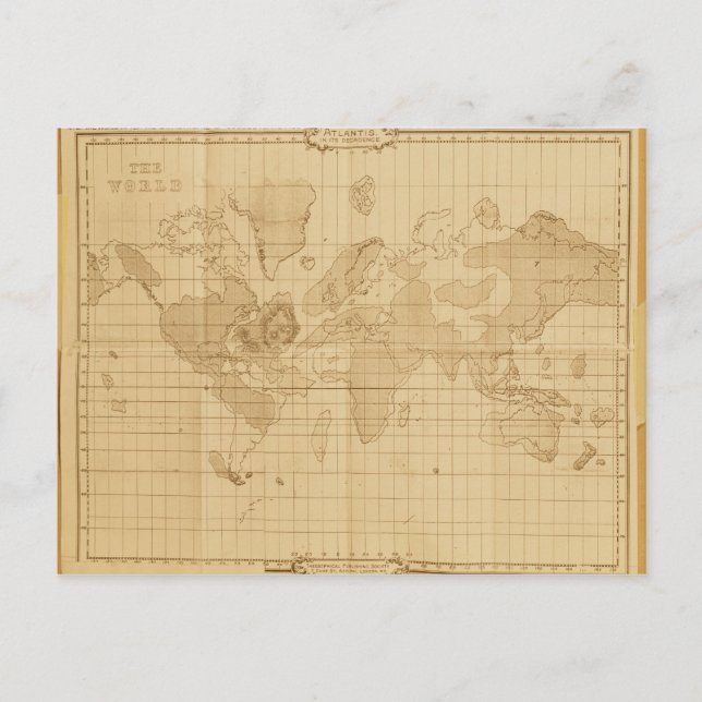 Postale Carte du monde (Devant)