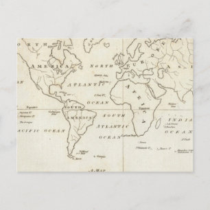 Postale Carte du monde