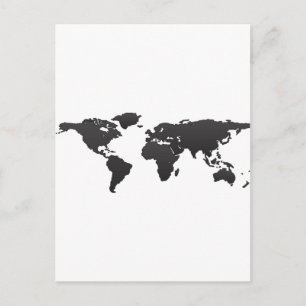 Postale Carte du monde