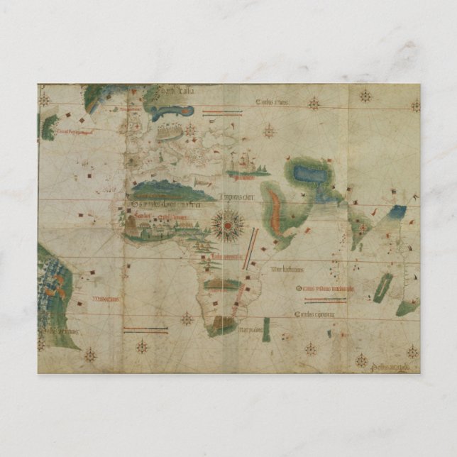 Postale Carte du monde (Devant)