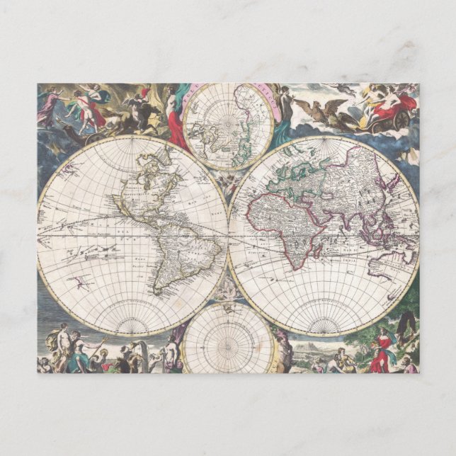 Postale Carte du monde 1685 de Bormeester (Devant)