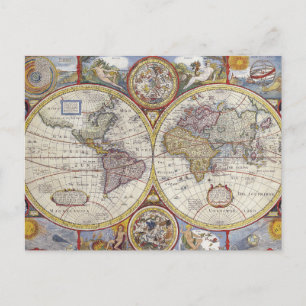 Postale Carte du monde antique
