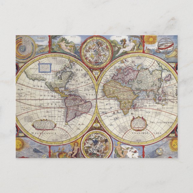 Postale Carte du monde antique (Devant)