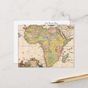 Postale Carte du monde antique de l'Afrique